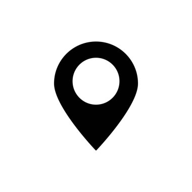 minimalist vektör illüstrasyonu, konum simgesi simgesi