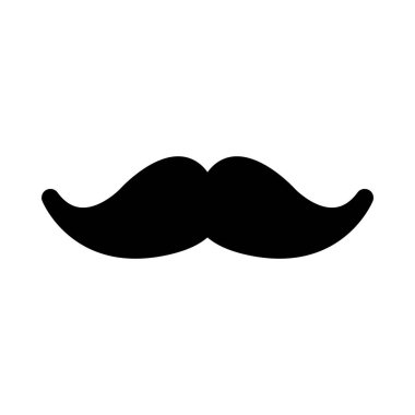 minimalist vektör illüstrasyonu, bıyık simgesi