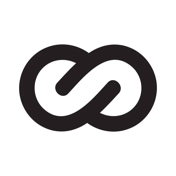 Infinity Vector Icon Logo Design Template — Vetor de Stock