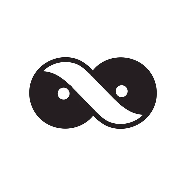Infinito Vector Icono Logotipo Diseño Plantilla — Vector de stock