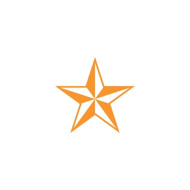 Beyaz üzerine izole edilmiş altın yıldız simgesi