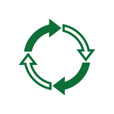 Çöp simgesi simgesini, vektör illüstrasyonunu geri dönüştür 