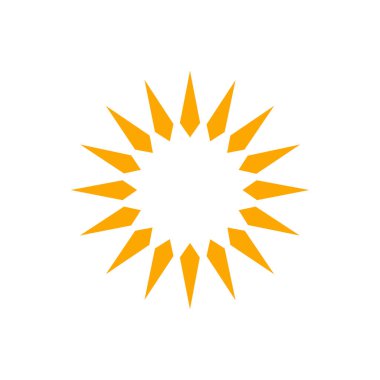 Beyaz üzerine izole edilmiş altın yıldız simgesi