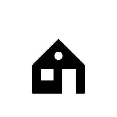 Emlak konsepti ev simgesi, vektör illüstrasyonu