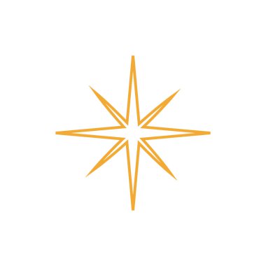 Beyaz üzerine izole edilmiş altın yıldız simgesi