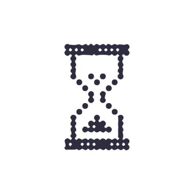 kum saati basit simgesi, vektör çizim