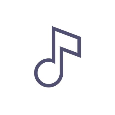müzik notası ikon vektör illüstrasyonu