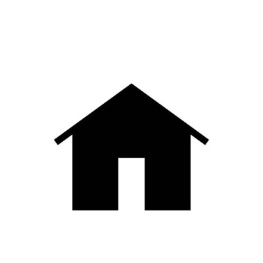 Emlak konsepti ev simgesi, vektör illüstrasyonu