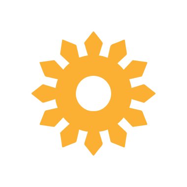 güneş simgesi. Düz tasarım 