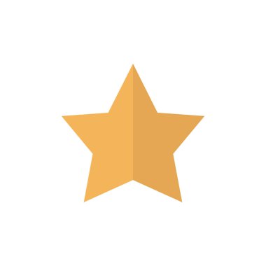 Beyaz üzerine izole edilmiş altın yıldız simgesi