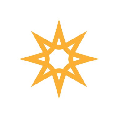 Güneş düz simge vektör çizim 