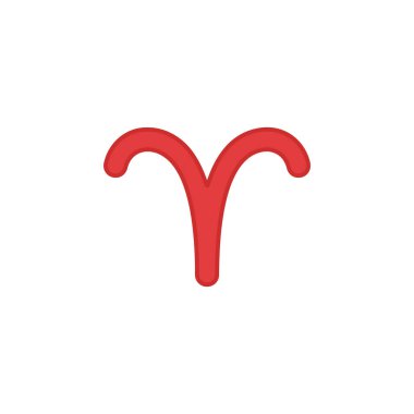 zodiac aries symbol icon illustration 