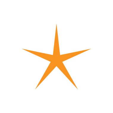 Beyaz üzerine izole edilmiş altın yıldız simgesi