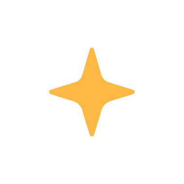 Beyaz üzerine izole edilmiş altın yıldız simgesi