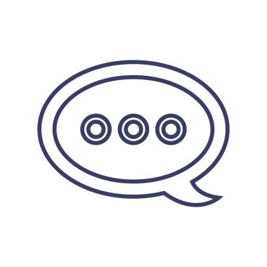 Biçimlendirilmiş konuşma balonu simgesi, vektör illüstrasyonu