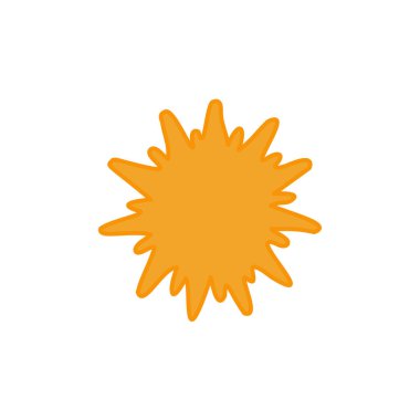 Güneş düz simge vektör çizim 