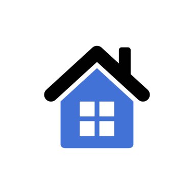 Emlak konsepti ev simgesi, vektör illüstrasyonu