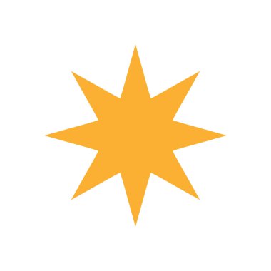 Güneş düz simge vektör çizim 