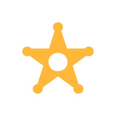 Beyaz üzerine izole edilmiş altın yıldız simgesi