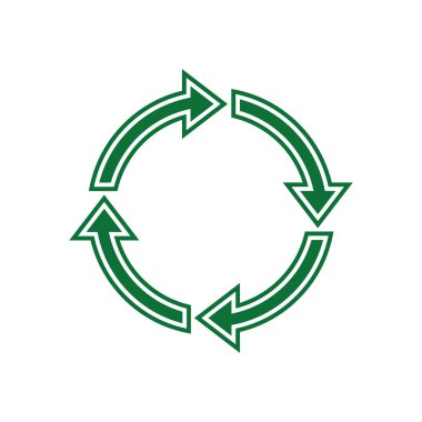 Çöp simgesi simgesini, vektör illüstrasyonunu geri dönüştür 