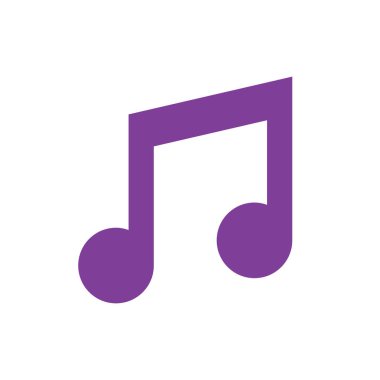 müzik notası ikon vektör illüstrasyonu