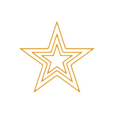 Beyaz üzerine izole edilmiş altın yıldız simgesi