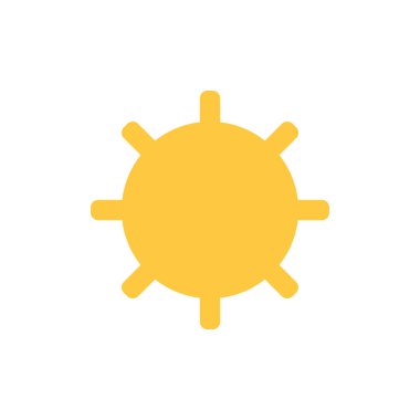 güneş simgesi. Düz tasarım 