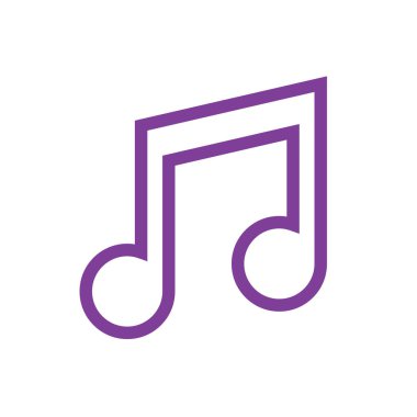 müzik notası ikon vektör illüstrasyonu