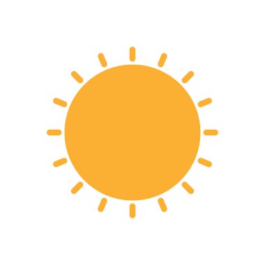 güneş simgesi. Düz tasarım 