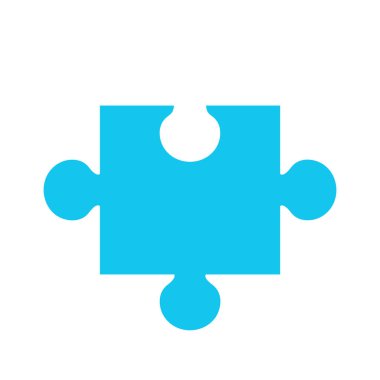 Yapboz simgesi, yapboz vektör çizimi ve alan arkaplanını kopyala