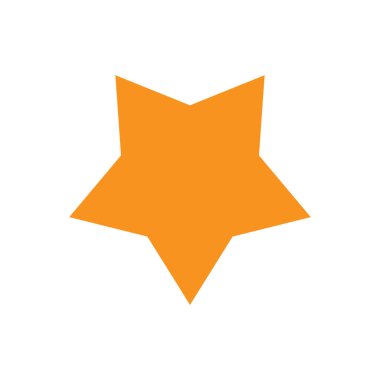 Beyaz üzerine izole edilmiş altın yıldız simgesi