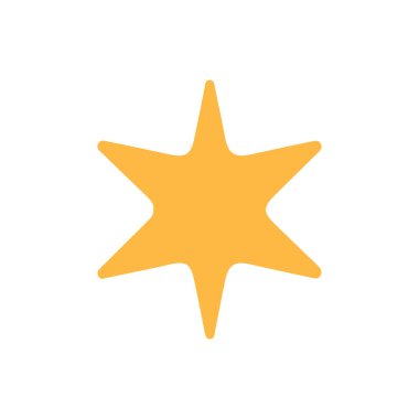 Beyaz üzerine izole edilmiş altın yıldız simgesi