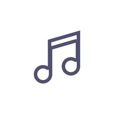 müzik notası ikon vektör illüstrasyonu