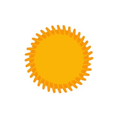 Güneş düz simge vektör çizim 