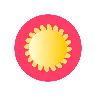 sun art icon, vector illustration