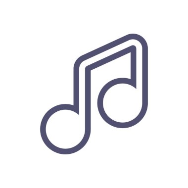 müzik notası ikon vektör illüstrasyonu