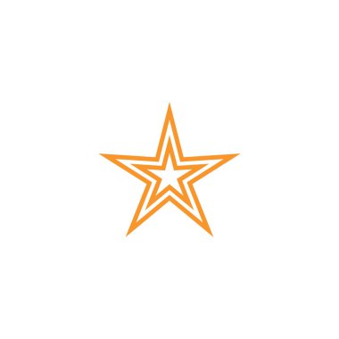 Beyaz üzerine izole edilmiş altın yıldız simgesi