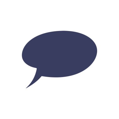 Biçimlendirilmiş konuşma balonu simgesi, vektör illüstrasyonu