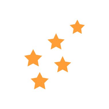 Beyaz üzerine izole edilmiş altın yıldız simgesi