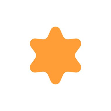 Beyaz üzerine izole edilmiş altın yıldız simgesi