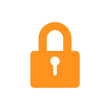 Basit simge, vektör illüstrasyonunu kilitle