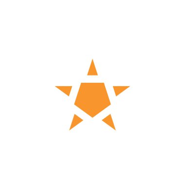 Beyaz üzerine izole edilmiş altın yıldız simgesi