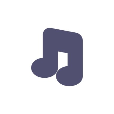 müzik notası ikon vektör illüstrasyonu