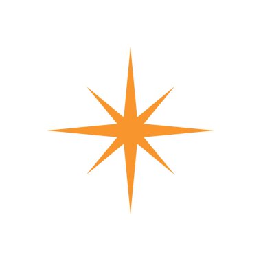 Beyaz üzerine izole edilmiş altın yıldız simgesi