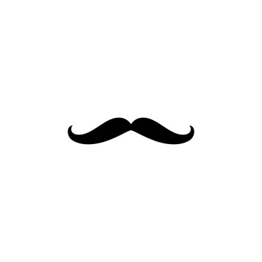 mustache icon vector. flat style illustration
