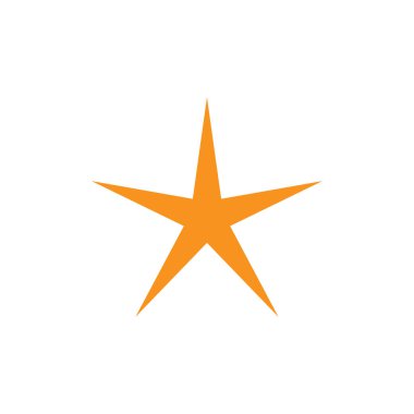 Beyaz üzerine izole edilmiş altın yıldız simgesi