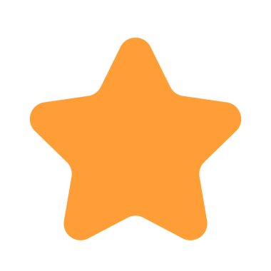 Beyaz üzerine izole edilmiş altın yıldız simgesi