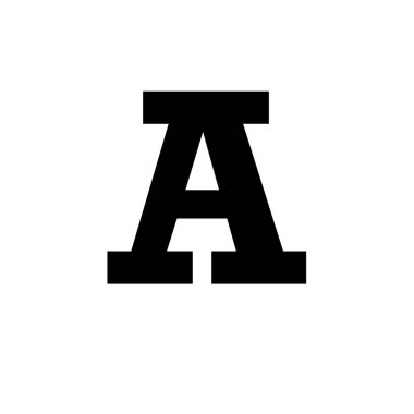 Letter A symbol icon vector illustration