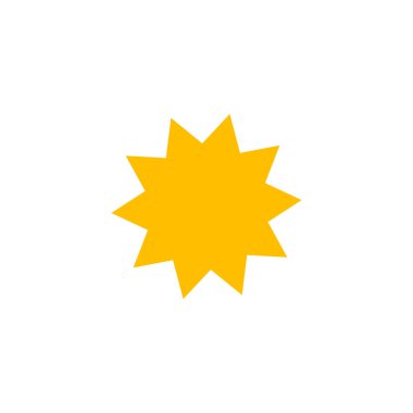 Beyaz üzerine izole edilmiş altın yıldız simgesi