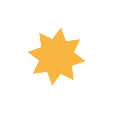 Beyaz üzerine izole edilmiş altın yıldız simgesi